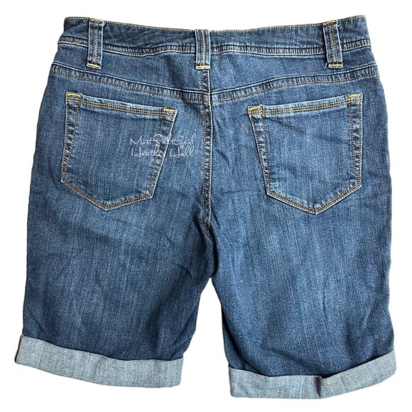 Faded Glory Cuffed Bermuda Shorts Size 12 - Picture 2 of 3